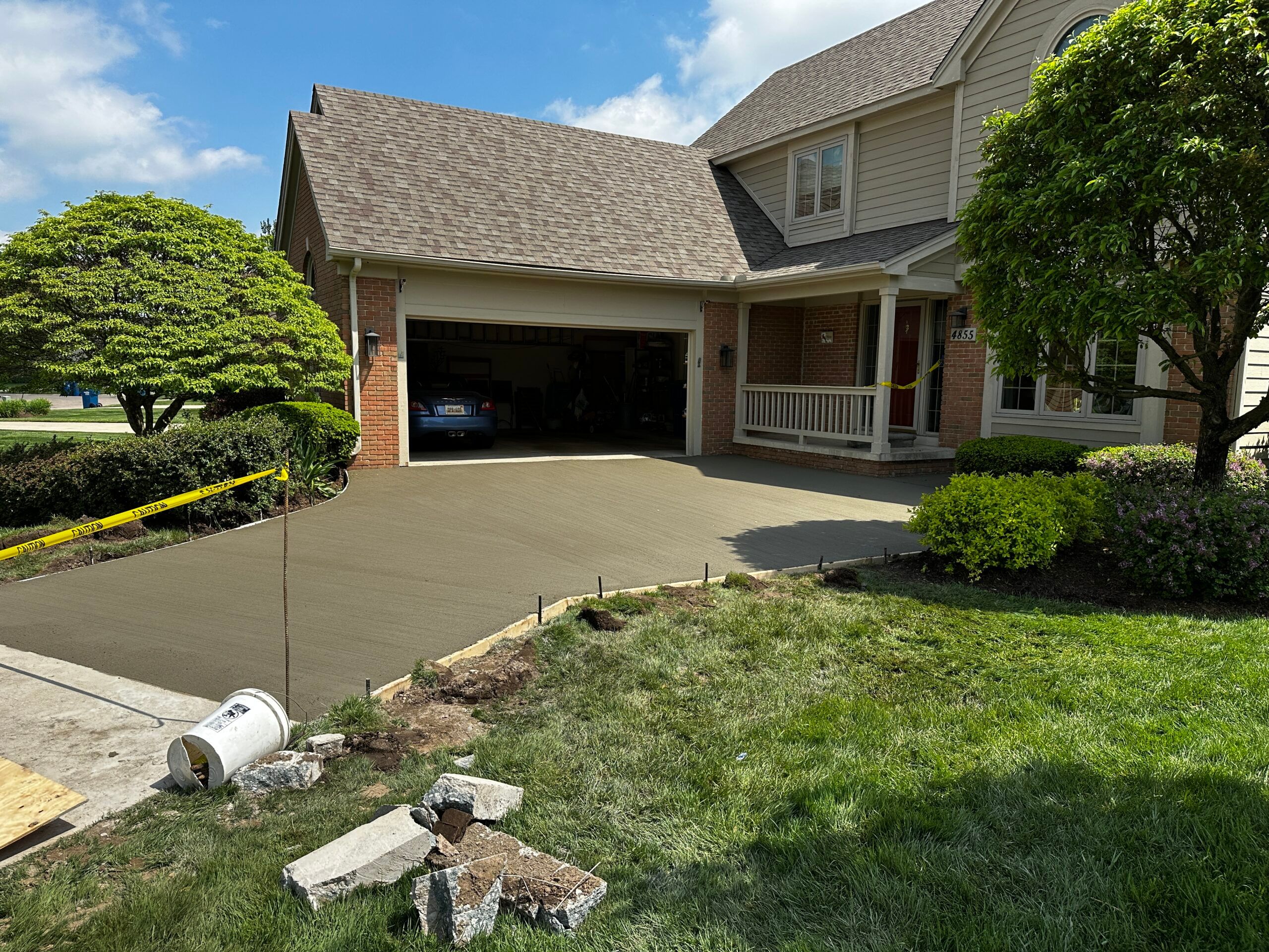 new concrete driveway installation Ann Arbor Michigan